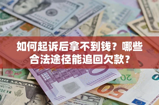 武汉如何起诉后拿不到钱？哪些合法途径能追回欠款？