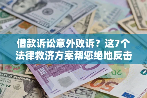 武汉借款诉讼意外败诉？这7个法律救济方案帮您绝地反击！