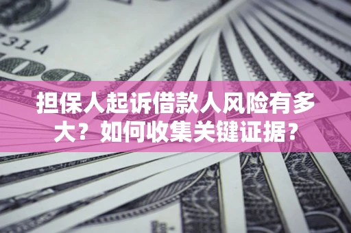 武汉担保人起诉借款人风险有多大？如何收集关键证据？