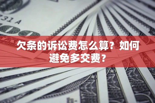 武汉欠条的诉讼费怎么算？如何避免多交费？