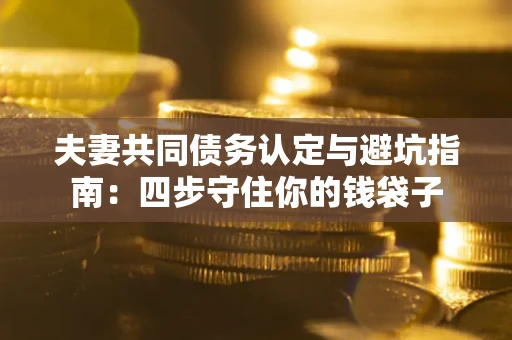 武汉夫妻共同债务认定与避坑指南：四步守住你的钱袋子