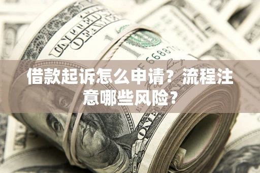 武汉借款起诉怎么申请？流程注意哪些风险？