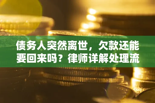 武汉债务人突然离世，欠款还能要回来吗？律师详解处理流程