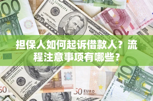 武汉担保人如何起诉借款人？流程注意事项有哪些？